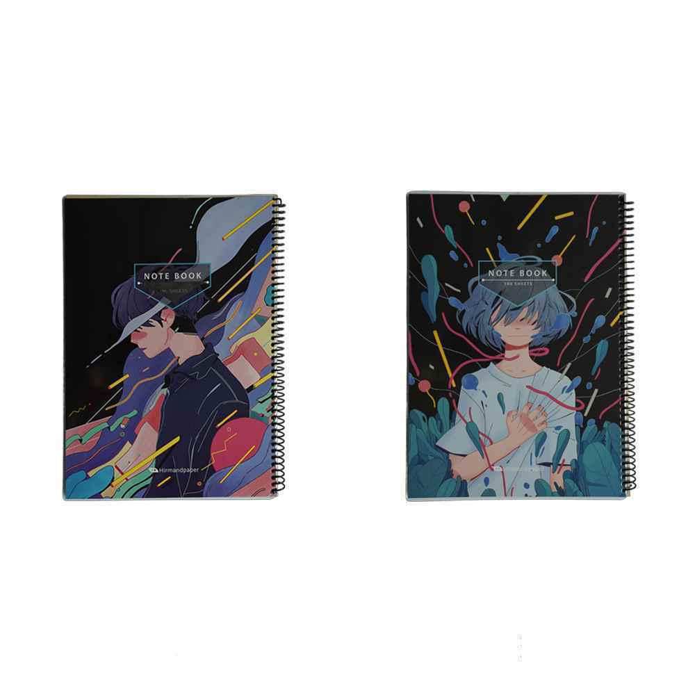 دفتر100برگ رحلی سیمی مجلد(طلقی)هیرمندپیپر